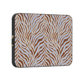 Untamed | Brown & Blue Zebra Laptop Case