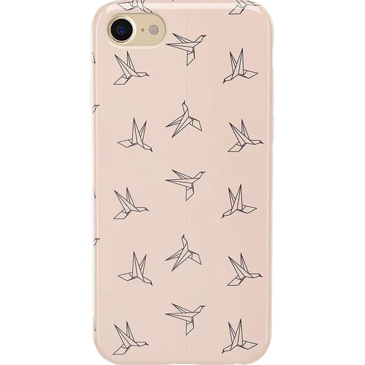 Paper Crane Origami | Beige Pattern
